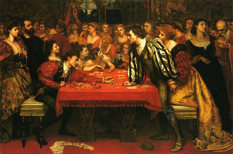 Valentine Cameron Prinsep Prints A Venetian Gaming-House in the Sixteenth Century china oil painting image